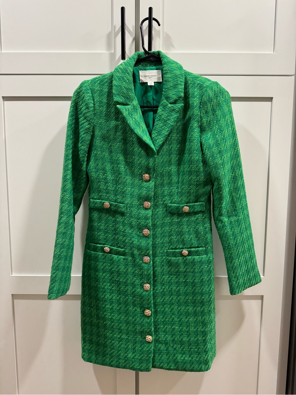 Tuckernuck Pomander Place Green Tweed Blazer Dress